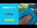 Left-handed crochet How to single crochet three together sc3tog