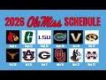 Ole Miss 2026 Schedule