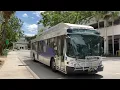 Miami-Dade Transit Metrobus 120 and Broward County Transit Bus 1 Departure Aventura Mall