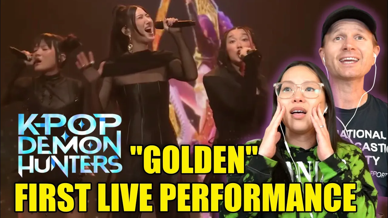 Reacting To Huntr/x "Golden" Live Performance! EJAE, AUDREY NUNA, REI AMI | Kpop Demon Hunters
