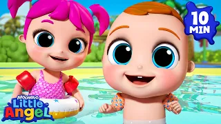 Baby John Learns Pool Safety Rules! 🌊 Little Angel Kids Songs