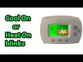 Thermostat Cool On or Heat On flashing