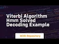 Viterbi algorithm hmm solved decoding example