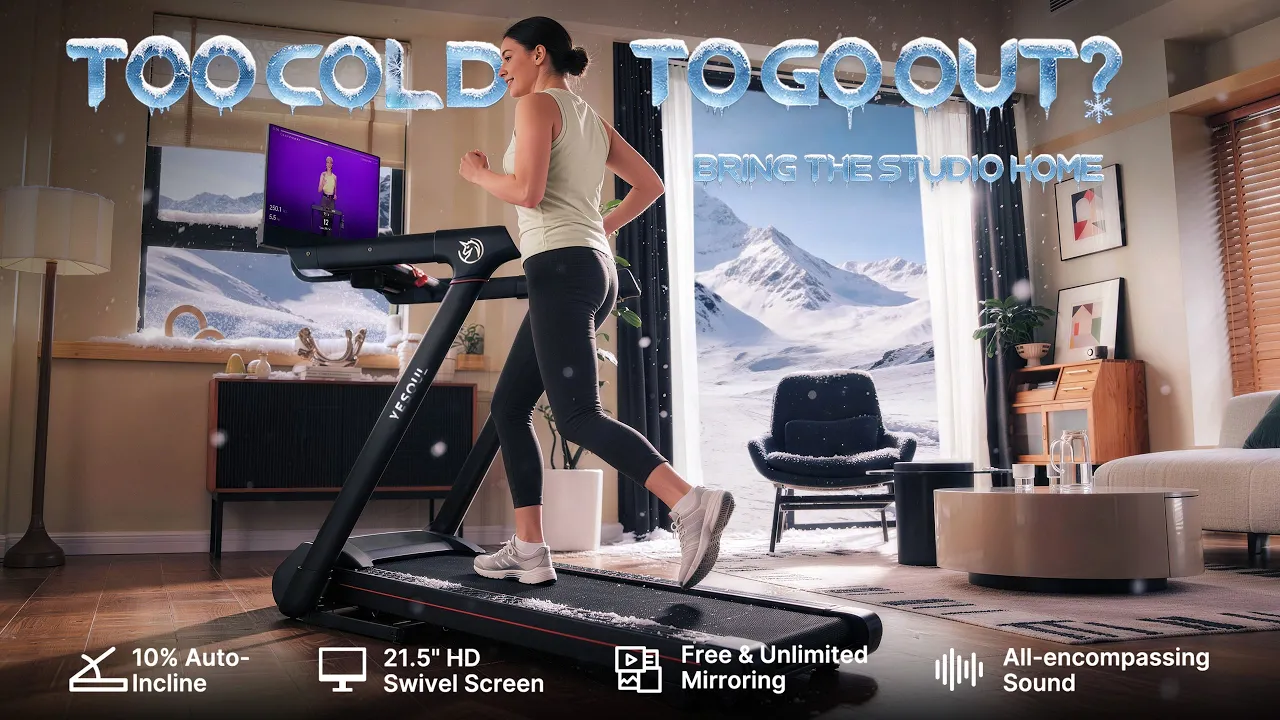 YESOUL FITNESS — Yesoul Screen Treadmill — Smart, Silent, Mom Approved (YouTube video ad)