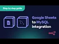 Google Sheets and MySQL integration - Powerful workflow