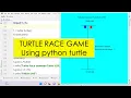 Turtle Race Game using python turtle python turtle for beginners python turtle project fortify