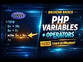 Master PHP Basics Variables Arithmetic Operators Lecture 1