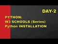PYTHON W3 SCHOOLS Series DAY - Intro For INFOTECH