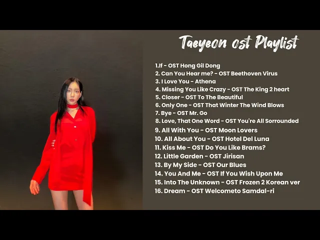 Download MP3 PLAYLIST OST TAEYEON | KDRAMA 2008 - 2023