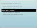 How to install and create hello-world on Python