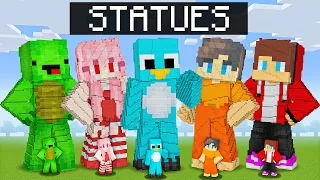 NOOB vs PRO CRAZY FAN GIRL FRIEND STATUE House Battle Minecraft