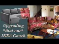 DIY Reupholstering that one IKEA couch for 250 Vintage Inspired