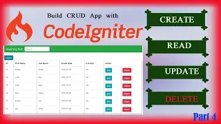 Codeigniter CRUD Application Delete data from database Part 4