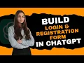Build a Secure Login Registration System with ChatGPT JavaScript Tutorial