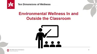 Ten Dimensions of Wellness Environmental Wellness The Ohio State University Office of Student Life