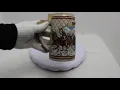 1985 A Series Budweiser Holiday Christmas Beer Stein Clydesdale Collectible Mug