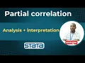 Partial correlation STATA