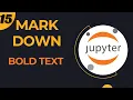 15 - Markdown Bold Text in Jupyter Notebook