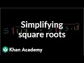Simplifying square roots Exponents radicals and scientific notation Pre-Algebra Khan Academy