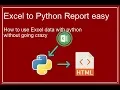 From Excel to Report in HTML in no time with Python