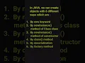 How many ways we can create object in Java Career