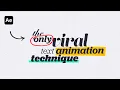 The Secret Method for Creating VIRAL Text Animations - After Effects Tutorial