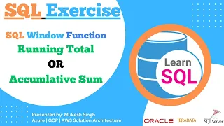 SQL Window Functions - How to Calculate Running Total Accumulative Sum SQL BigQuery