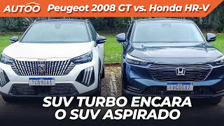 Peugeot 2008 GT e Honda HR V lado a lado