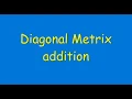 How to add diagonal matrix addition of matrix in java matrix programs programming solution