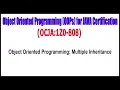 OCJA 1Z0 - 808 Object Oriented Programming Multiple Inheritance