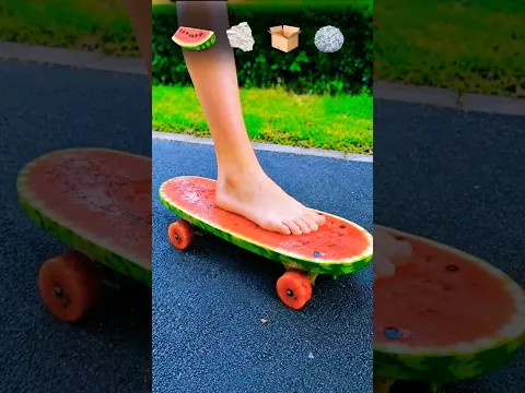 A story of a skateboard 😂~ mini wood toy- woodworking art skill/wood hand #shorts #funnycomedy
