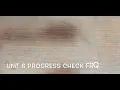 Unit 6 Progress Check FRQ