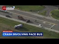 Authorities responding to multi-vehicle Wheaton crash involving Pace bus