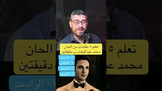 ٥ مقامات من الحان محمد عبدالوهاب افندي دندنها