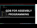 Using GDB for assembly programming and in TUI mode