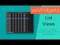 wxWidgets List Controls - sorting handling selection large datasets virtual list views