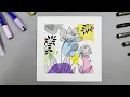 Boho Style Acrylic Painting Colorful Bohemian Art Tutorial