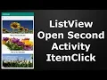 Android Studio ListView Opening Second Activity OnItemClickListener