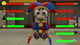 Poppy Playtime Chapter 5 vs Captain Clark vs Verity vs Sonic with Healthbars
