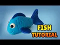 DIY How to Make a FISH - Easy Polymer Clay Plastilina Fondant Tutorial DIY