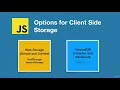 1 Client Side Storage IndexedDB