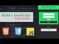 Build a JavaScript Calculator with HTML CSS JavaScript 2019 tutorial