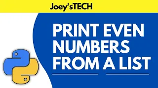 Python program to print even numbers in a list