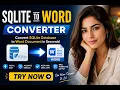 sqlite to word converter convert sqlite database to word document