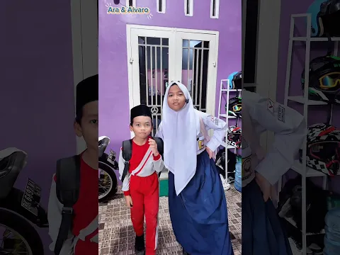 Ara & Alvaro pergi sekolah bareng #aradanalvaro #keripikkentangmasboy #shorts