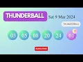 Thunderball Draw Results on Sat 9 Mar 2024 The National Lottery UK