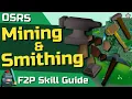 1-99 F2P Mining Smithing Guide - OSRS F2P Skill Guide