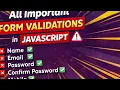 JavaScript Form Validation Tutorial Validate Name Email Password Mobile