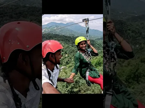 😍Zipline ride❤️❗️#shorts #trending #viral #funny #comedy #zipline #munnar