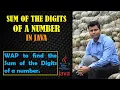 Sum of the Digits of a Number in Java in Hindi Program to Find Sum of Digits of a Number in Java